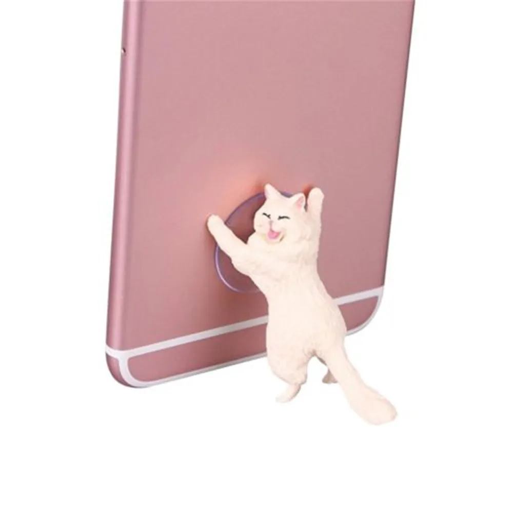 

Desk Mini Cat Bracket Suction Cup For Xiaomi Huawei iPhone Cartoon Cute Kitten Reinforcement Stand Sucker Silicone Holder Gifts