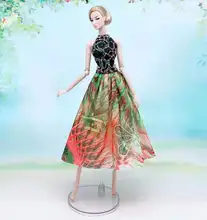 Vêtements de poupées Style bohémien pour Barbie, ensemble de vêtements princesse, sans manches, col haut, chemise, jupe, accessoire, 1:6