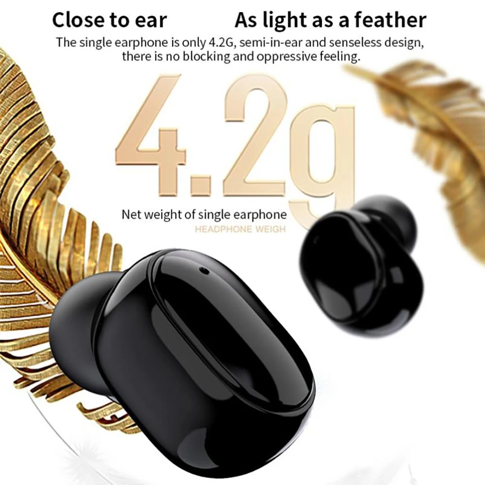 New Bluetooth Headset 5 1 Wireless Bluetooth TWS Sports Headset LED Digital Display Pull Intelligent Multipoint Connection