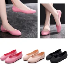 Sandalias planas antideslizantes para mujer, zapatos planos de plástico pvc suave, nuevas
