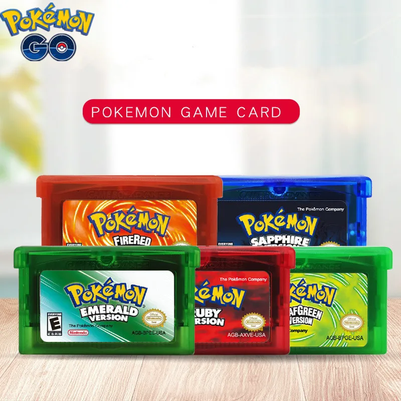 Серия Пикачу NDSL GB GBC GBM GBA SP видеоигра картридж консоль Pokemon карта игра собирать