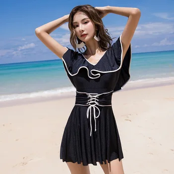 

One-Piece Swimsuits Swimsuit Female Sports One Piece Women Bathing Suits Woman 2019 Cover New Ins Plus Size Suit Hot Solid