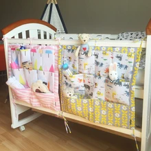 Муслин дерево детская кровать подвесная сумка для хранения кровать детская брендовая одежда для сна из хлопка, детская кроватка-органайзер 60*55 см игрушка пеленка карман для кроватки Постельное белье