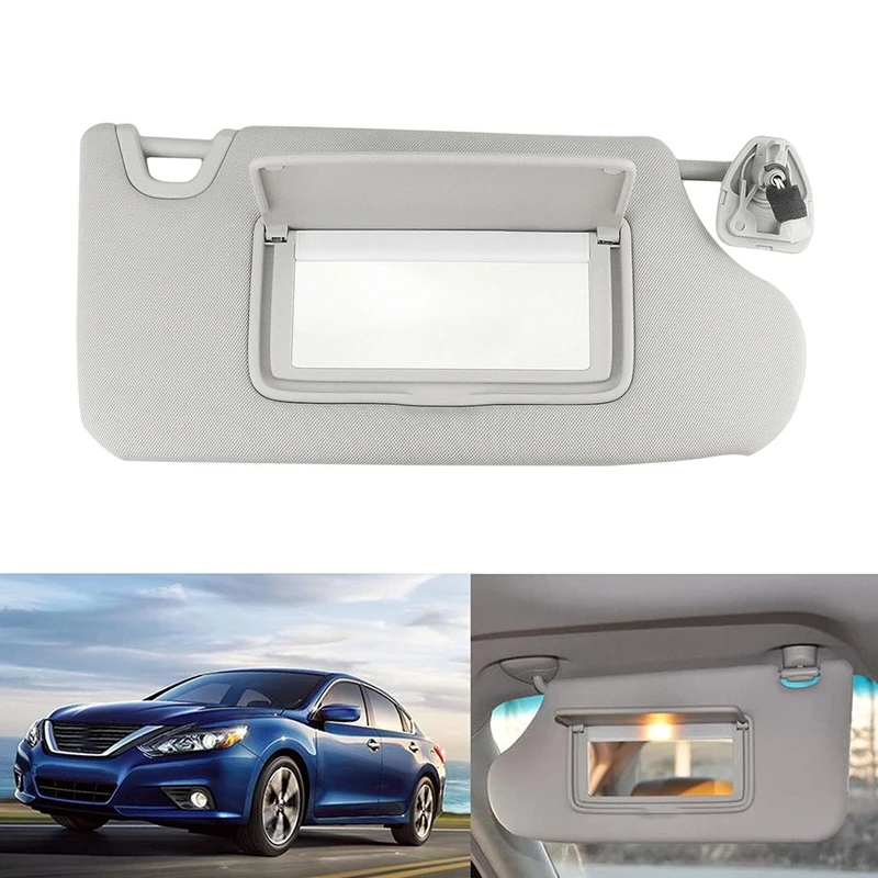 1 Pair Beige Sun Visors With Light & Mirror For Nissan Altima (2013-2018) - Driver & Passenger 10 thumbnail image