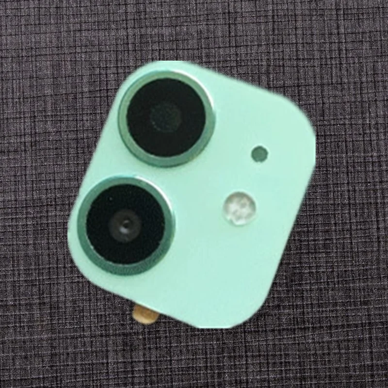 Новое обновление металлическое алюминиевое стекло объектив камеры протектор чехол для iPhone XR поддельные секунды изменить на 11 задняя наклейка на рассеиватель Крышка - Цвет: Green