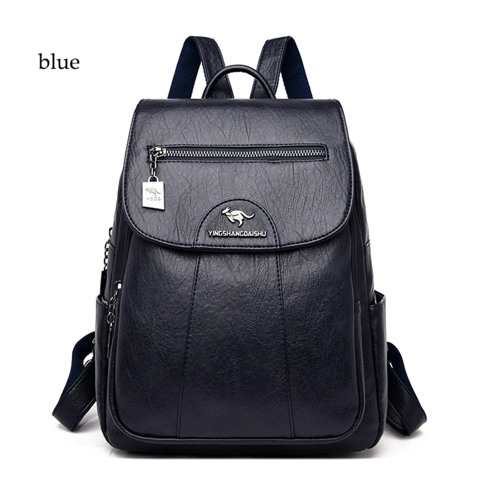 5 Color Women Soft Leather Backpacks Vintage Female Shoulder Bags Sac a Dos Casual Travel Ladies Bagpack Mochilas School Bags