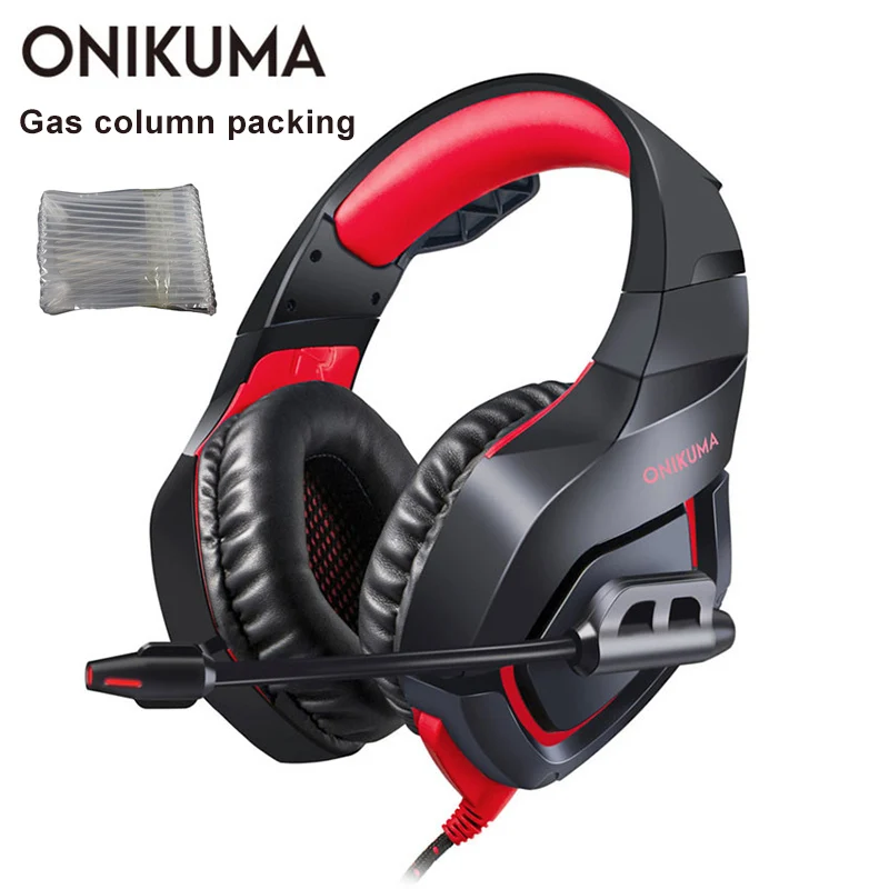 Gas column packing ONIKUMA K1B PS4 гарнитура профессиональная игровая гарнитура наушники для ПК шлем с микрофоном для мобильного телефона Xbox планшет Lap top - Цвет: Gas column packing