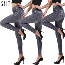 Фсти новые модные джинсы Для женщин брюки-карандаш Высокая талия джинсы сексуальные узкие эластичные узкие брюки подходят для высокое качество джинсы с высокой талией размера плюс