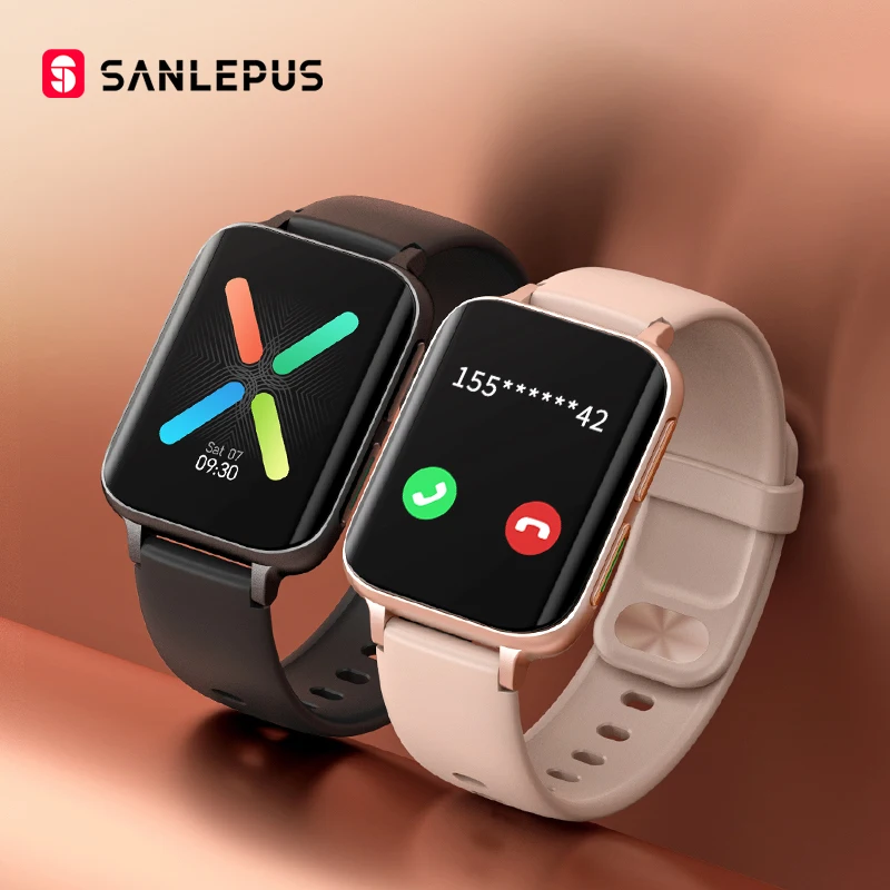 Новинка 2020 Смарт часы SANLEPUS с Bluetooth для звонков мужчин и женщин водонепроницаемые