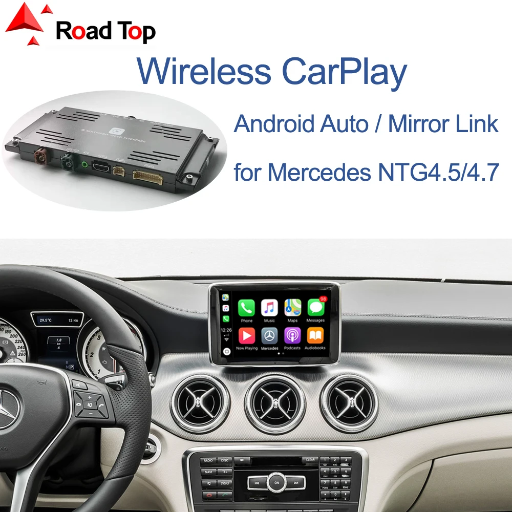 Беспроводной интерфейс CarPlay для Mercedes Benz A B Class W176 W246 CLA GLA 2013 2015 с зеркалом Link AirPlay Car