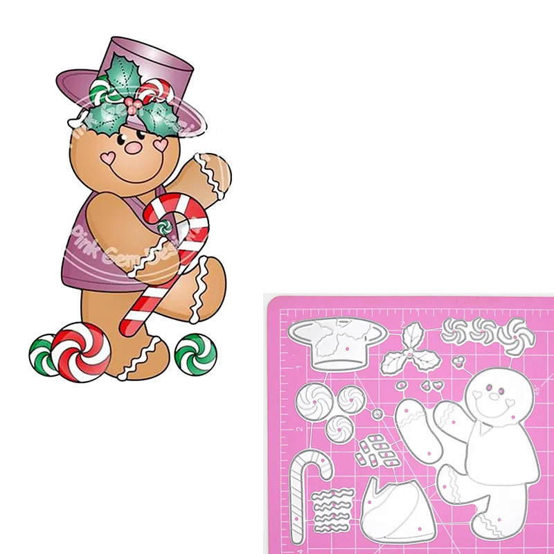 ZFPARTY Christmas Gingerbread Cookie Bows Metal Cutting Dies