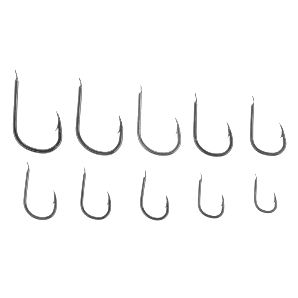 500pcs/set 10 Size Assorted Fishing Hooks Octopus Fish Hooks Circle Barbed Hook Fishing Accessory Replacement Tackles 