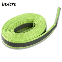 Insicre/1 пара шнурки отражающие разноцветную обувь кружева высокого качества полиэфирная нить наружная безопасность полосатая обувь со шнуровкой