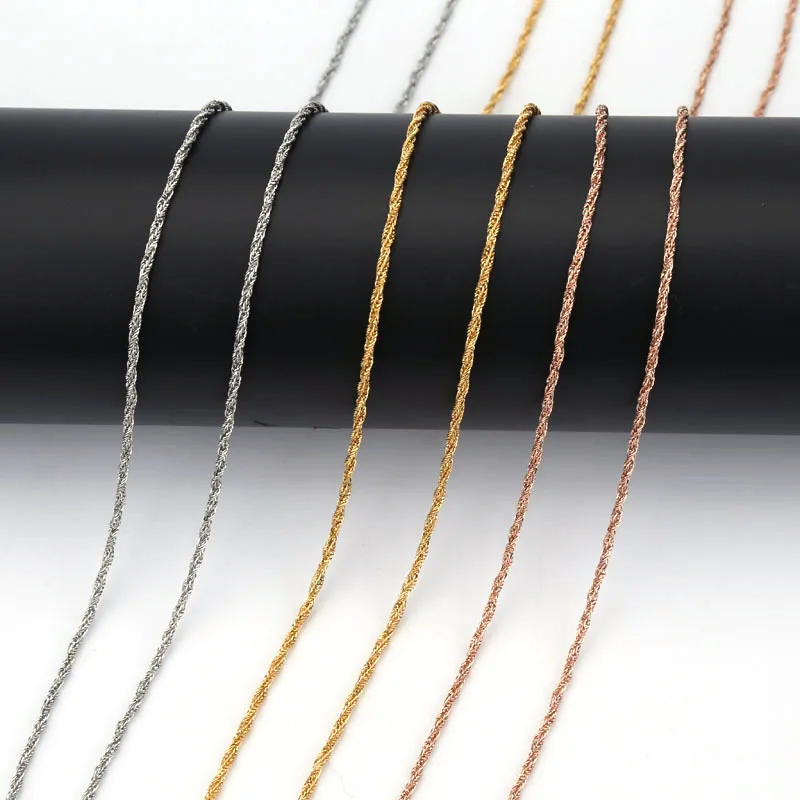 

Supply of Goods 2.0/2.4 Mm Stainless Steel Torsion Myriophyllum Chain Necklace 80cm Pendant Long Chain