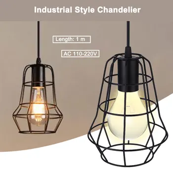 

Cages Lamp 1M Waist Lamp Holders Metal Home Decor Retro Lamp Light