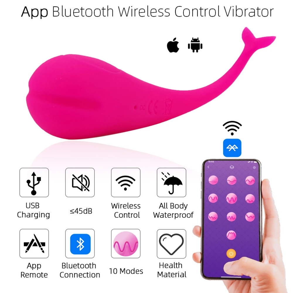 Силиконовый вибратор для женщин с 10 частотами Bluetooth беспроводной пульт