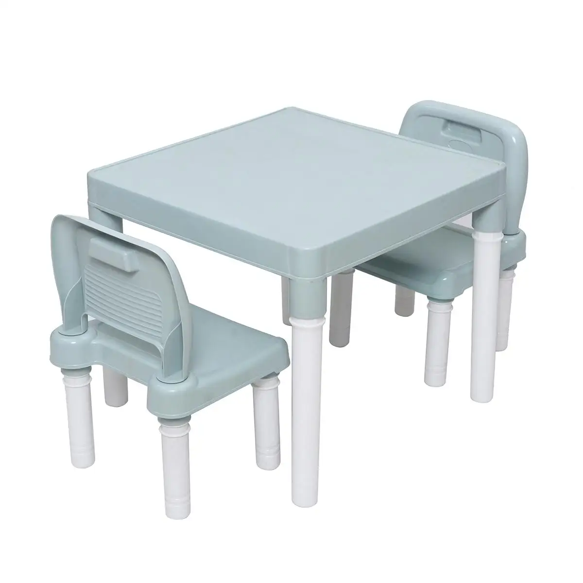 Kids Table Chair Set Blue Green 2 In 1 Plastic Kids Table And