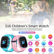 Милые Смарт-часы с GSM сенсорным экраном GPRS LBS трекер SOS SIMS карта камера Smartwatch для детей мальчик девочка дети водонепроницаемый