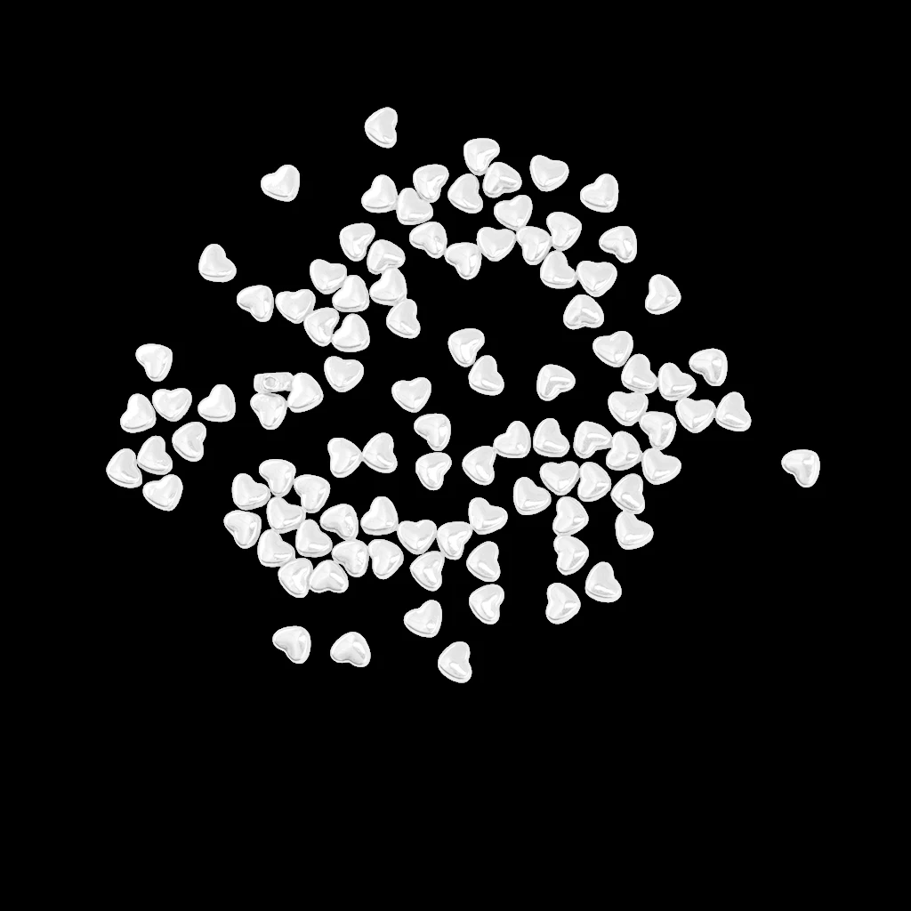 100pcs 5mm Mini Glitter Alloy Love Heart Spacer Loose Beads for Jewelry DIY Making Gold /silver color Colors