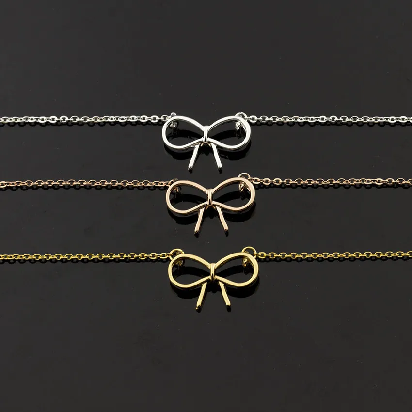 10 новых женских браслетов с бантом, романтические милые женские ювелирные изделия из нержавеющей стали, золотой браслет BFF luк