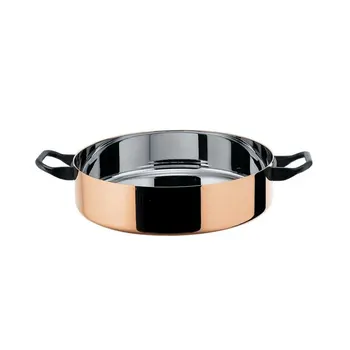 

Alessi 90102/28 the Orion's belt low casserole two handles, copper/stainless steel 18/10, 28 cm cookware