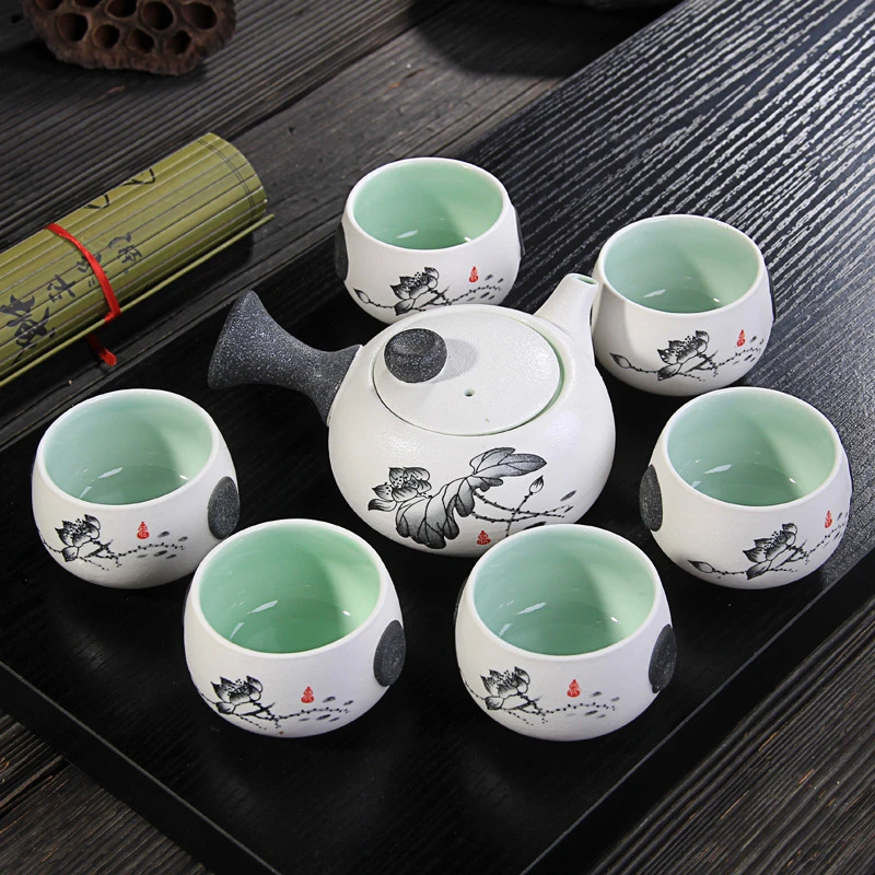 

Seven Head Snow Tea Set Suit A Pot Of Six Cup Tea Set Kung Fu Tea Have Can
