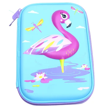 

kawaii The school Pencil case girls big Pens boxes Fire bird applique Cartoon Pen holder luxury school supplies Pen bag lovely