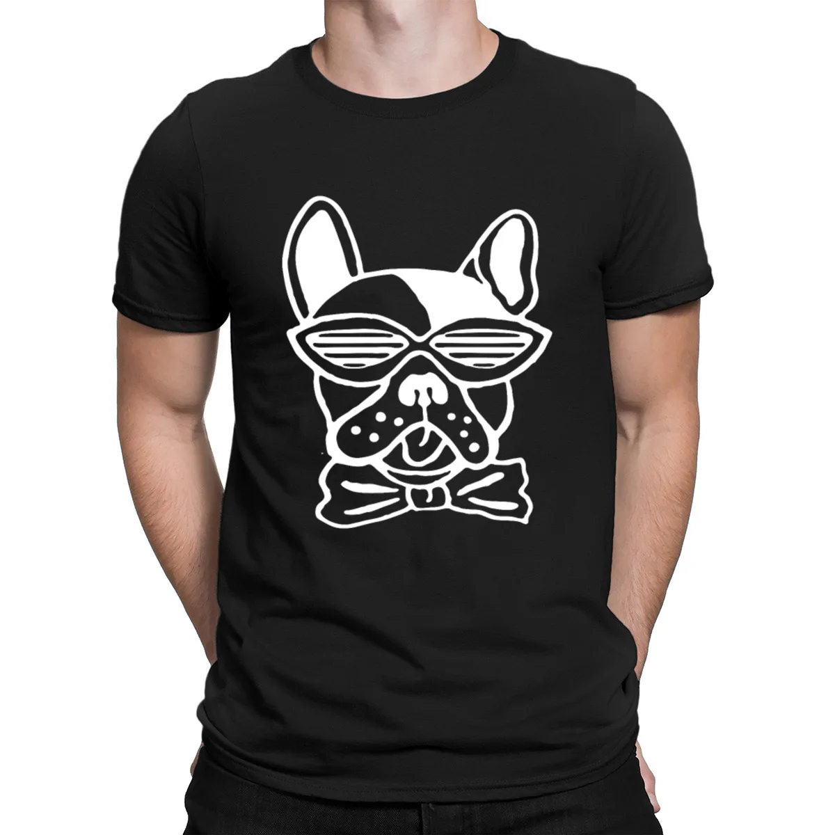 Bulldog Goth T-Shirts Letter Trendy Tee Tops Summer T Shirt For Men Loose Creative The New Tee Shirt Cotton