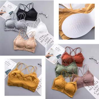 

Posture Corrector Lift Up Bra Women New Cross Back Bra Breathable Underwear Shockproof Sports Support Fitness Vest Bras lace