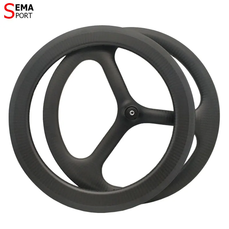 349SV-TR Carbon Fiber Trispokes Rim 74mm 16inch 349 V Disc Brake Wheel For Brompton