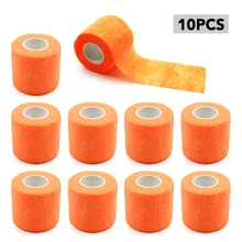 10 шт., самоклеящаяся повязка, 2 дюйма, 5 ярдов, Спортивная эластичная когезивная повязка, Спортивная безопасность для тренировки, фитнеса, дома