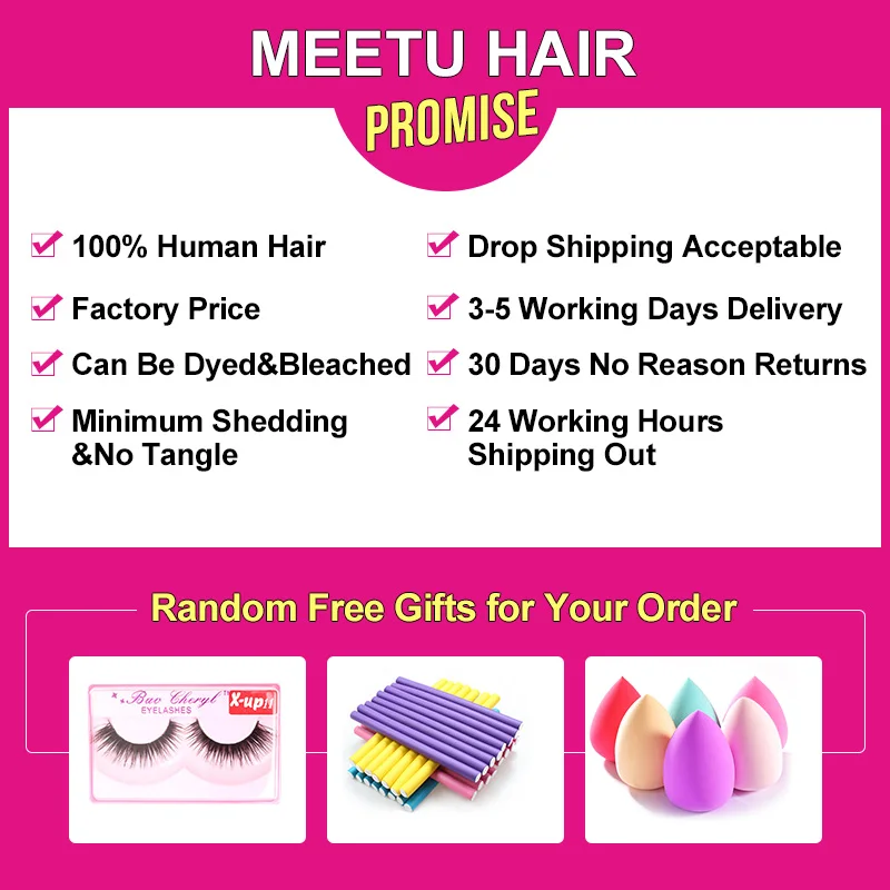 Meetu Body Wave Bundles 100% Human Hair Bundles Deal Natural Color 8-30 inch Brazilian Hair Weave Non Remy Extensitions