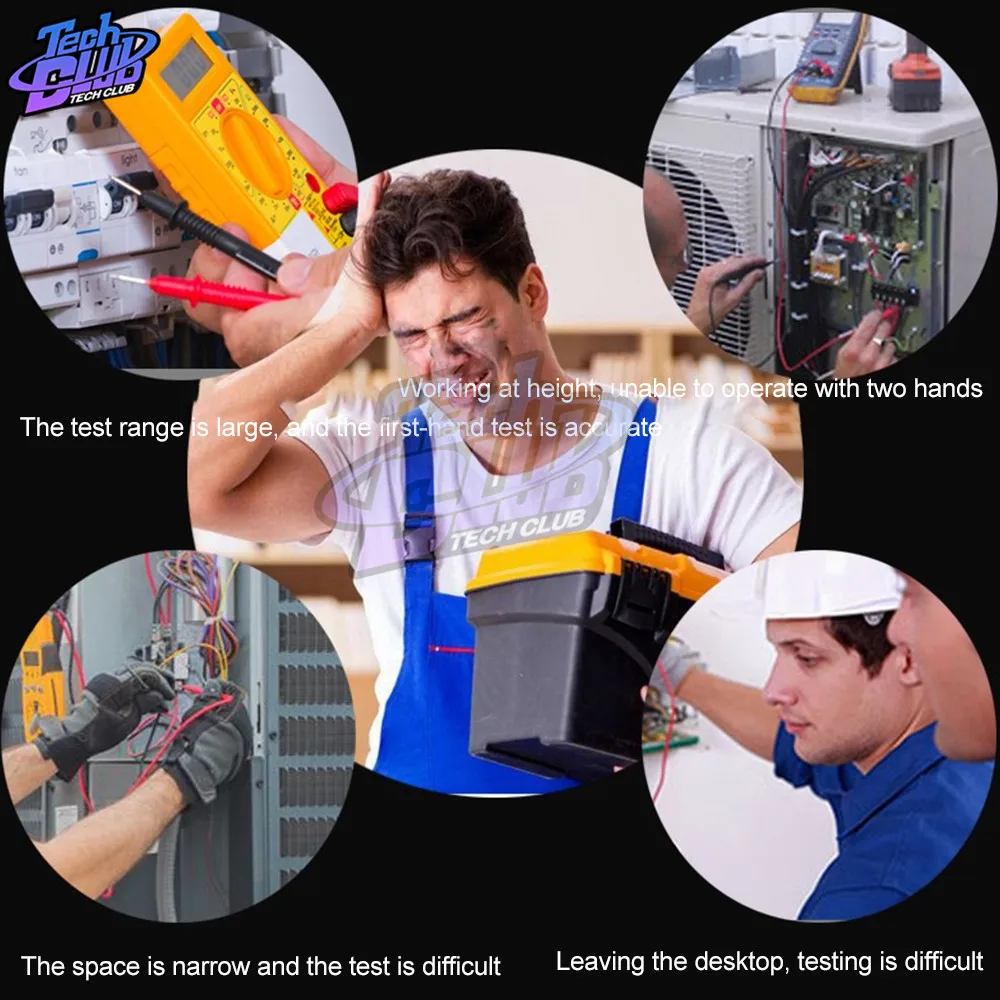 ACM91 Digital Clamp Meter Multimeter AC/DC Current 100A 1mA RMS Auto Range Live Check NCV Temp Frequency Capacitor Tester