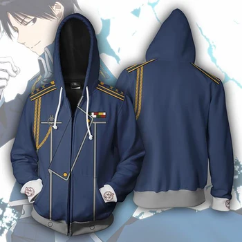 

Fullmetal Alchemist Cosplay Costumes 3D Printed Hoodies Cardigan Sweater onesies for adults Anime Cartoon hooded sweater Jackets