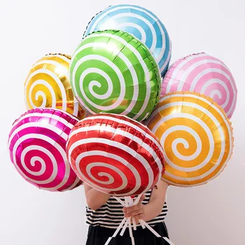 

3pcs 18inch Colorful Candy Foil Balloons Lollipop Helium Balloon Baby Shower Birthday Wedding Party Supplies Decor Kids Toys