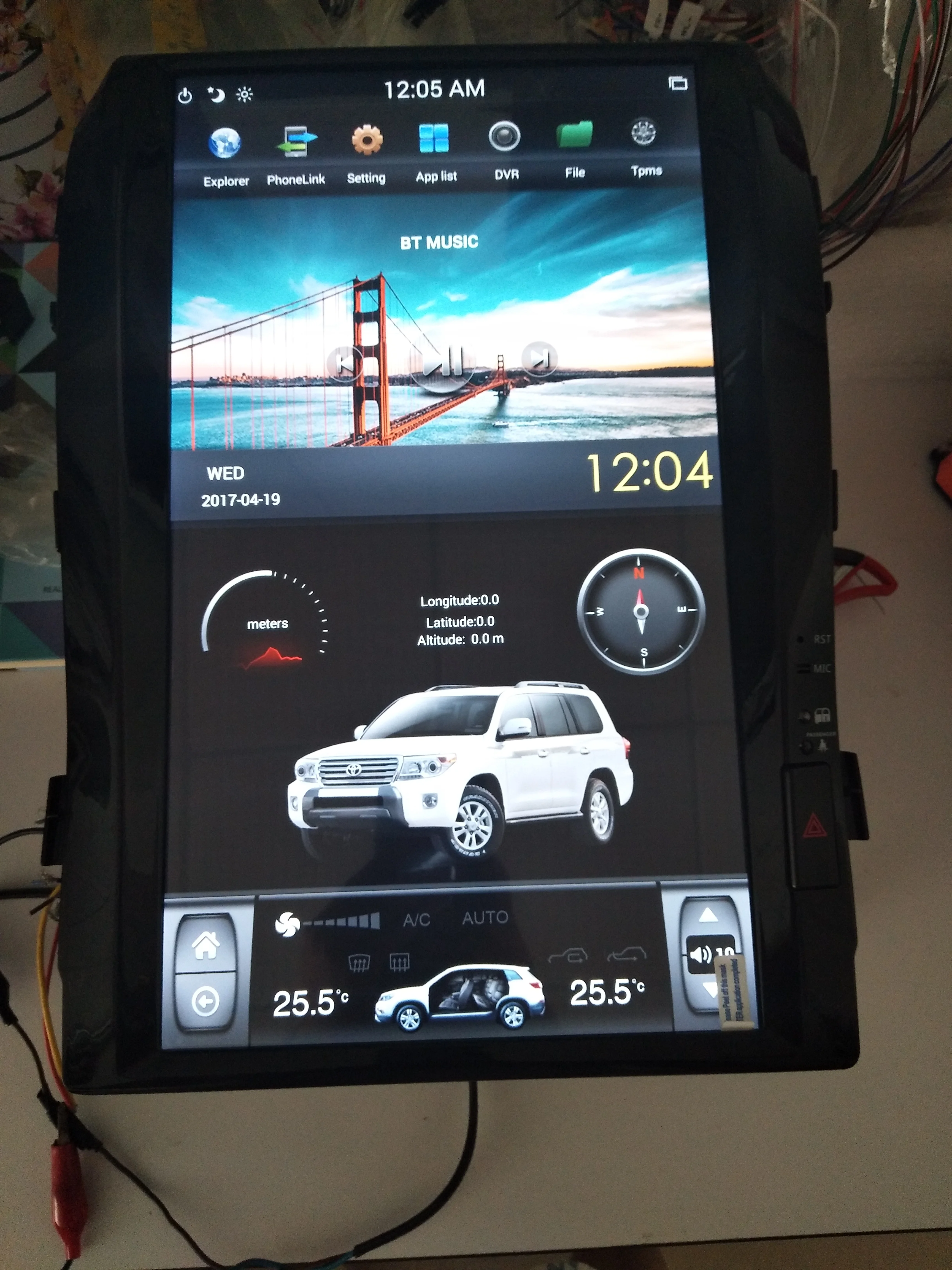 1" Тесла сенсорный экран автомобиля gps Мультимедиа для Toyota Landcruiser LC200 2008- с Wifi Playstore Bluetooth