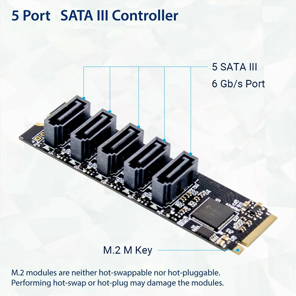 純正通販 Sata3 0 アダプターカード M 2キー Sata3 0拡張カード Pcおよびラップトップ用 5ポート 直接配送 購入安心 Www Guildtheatre Co Za