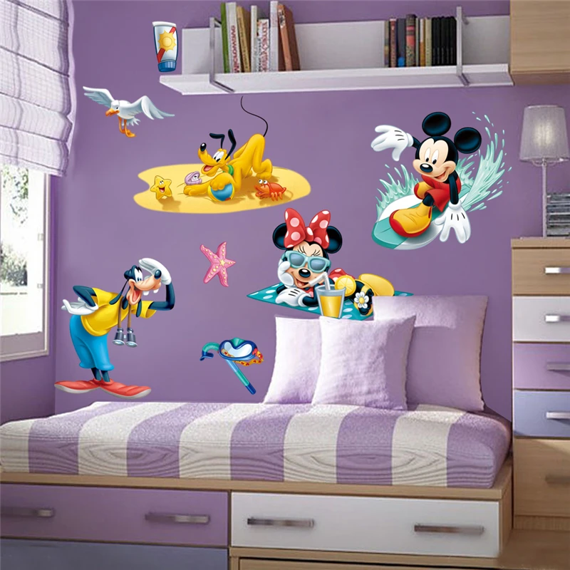 New Kids Bedroom Light Switch Decor Sticker Winnie Pooh Disney Mickey 