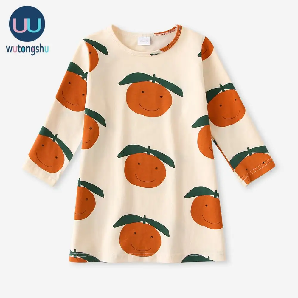 Toddler Boy Girl Clothes Family Matching Clothes Cotton Casual T-shirt + Dresses Orange Baby Romper + Legging Kids Tees kids clothes