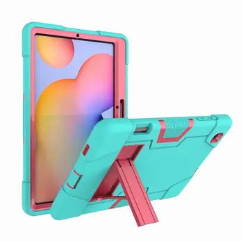 

Shockproof Case for Samsung Galaxy Tab S6 lite 10.4 Release Kickstand Kids Silicone Hard Full Body Protective Cover SM-P610 P615