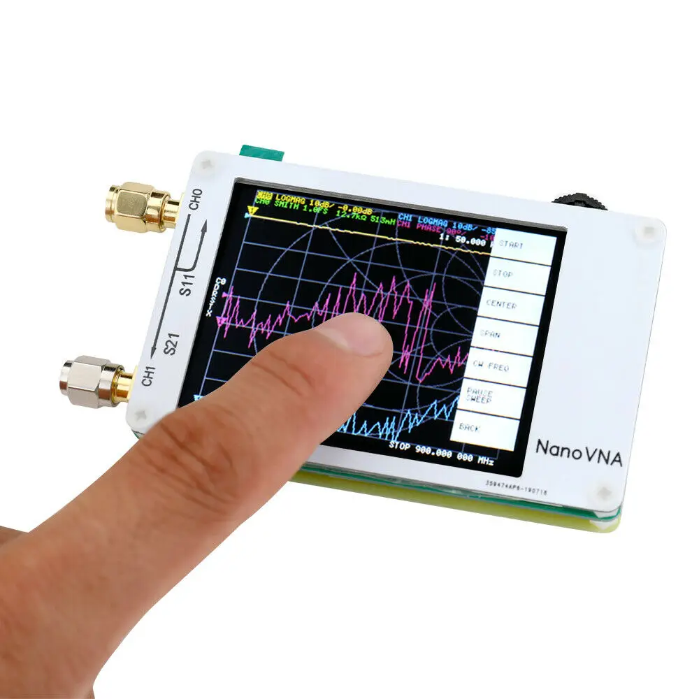 Nano VNA векторный сетевой анализатор цифровой сенсорный экран коротковолновой MF HF VHF UHF антенный анализатор стоящая волна с батареей