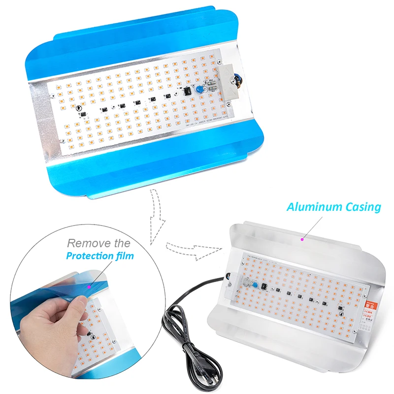 Indoor Phytolamp For Plants 50W 100W Led Grow Light For Greenhouse Plants Growing Hydroponic Phyto Lamp Led Spotlights With Plug
