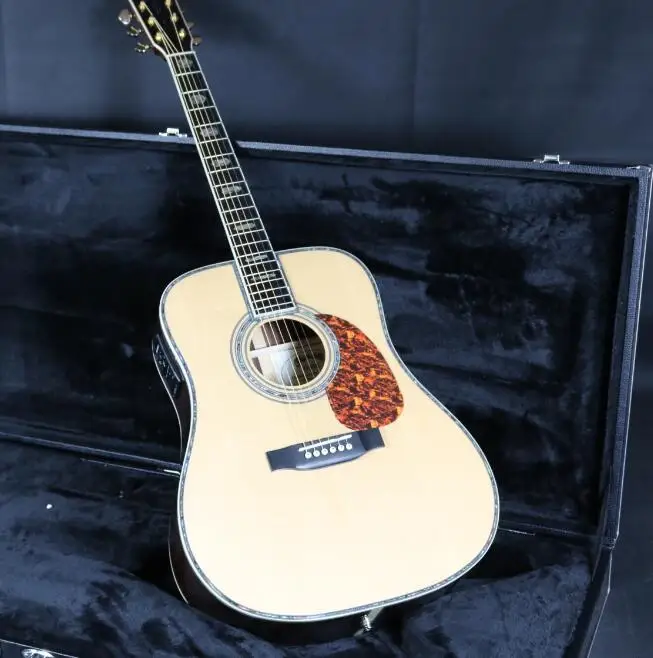 41 'ɽ стиль a-45 Акустическая Электрогитара Fishman EQ твердый топ гриф из красного