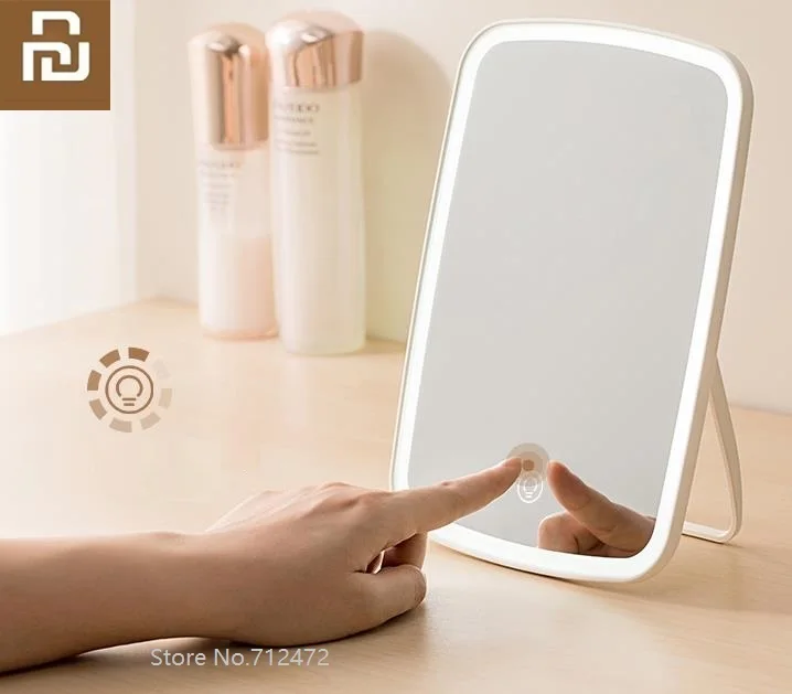 YoupinMijia Makeup mirror led light portable folding mirror Fill light dormitory home desktop mirror afbeelding