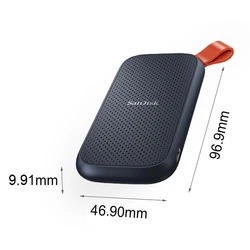 Sandisk – disque dur externe Portable PSSD 100%, 480 go, 520 mo/s, USB 3.1, type c, 1 to, 2 to, pour ordinateur de bureau, pc Portable 