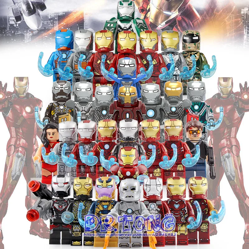 

32pcs BR258 Super Heroes Iron Man Tony Mark9 Mark10 Mark11 Mark12 Mark13 Mark85 Mark50 Toys For Children Gifts