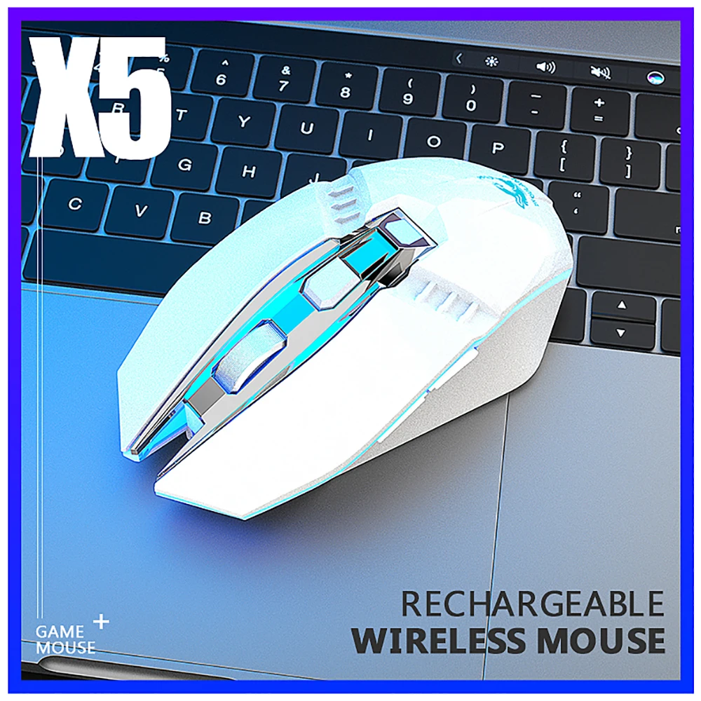 Bluetooth 5,0, игровая мышь, 2,4G, беспроводная компьютерная мышь, оптическая, бесшумная, эргономичная, 3 уровня dpi, 6 клавиш, игровая мышь