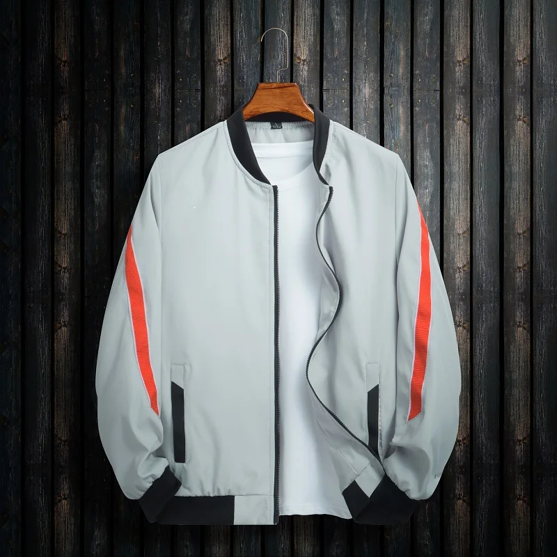 80% OFF 2019 Spring New Men's Bomber Zipper Jacket Male Casual Streetwear Hip Hop Fit Pilot Coat Men Clothing Plus Size 4XL