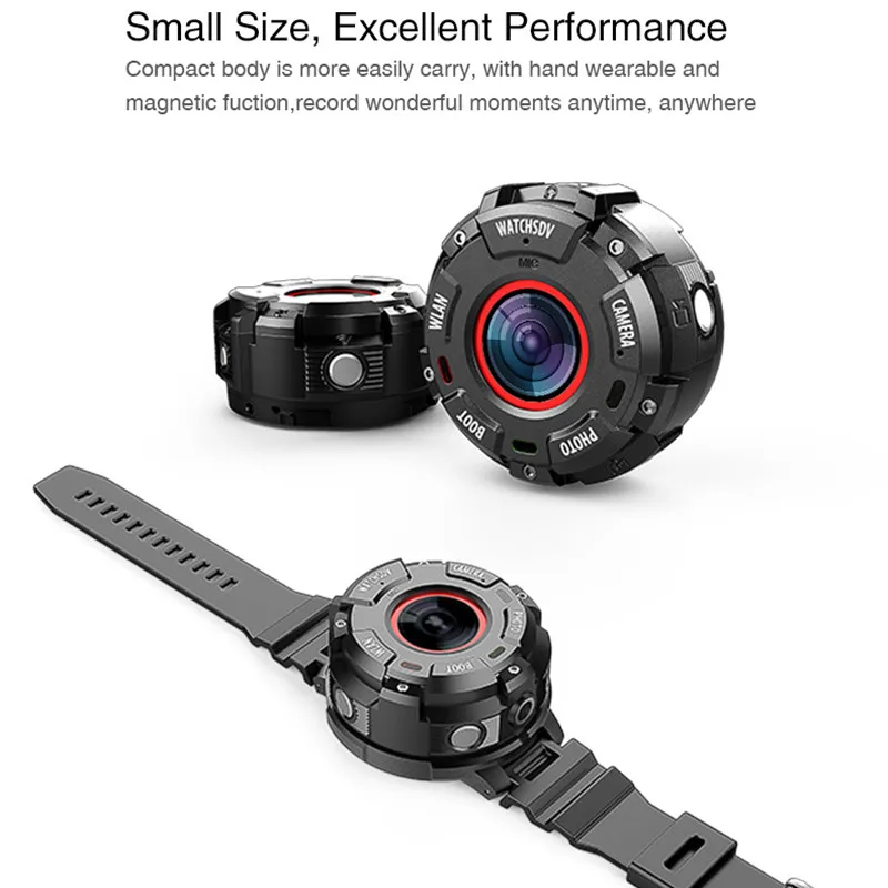 

Smart Watch Camera Remote WiFi Large Capacity HD Underwater Sports Wristband Glare Waterproof Smart Bracelet for Android IOS