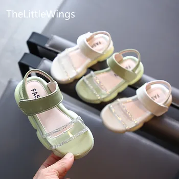 

Girls' sandals 2020 summer new fashion non slip soft bottom beach children's shoes 1-3 years old open toe comfortable